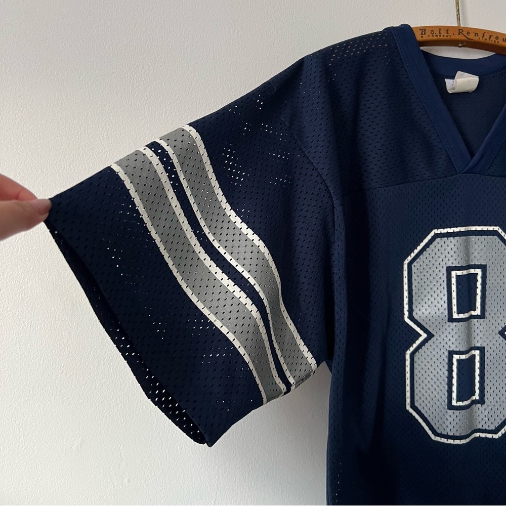 Vintage 90's Logo 7 NFL Dallas Cowboys Troy Aikman #8 Jersey Medium - Picture 6 of 7